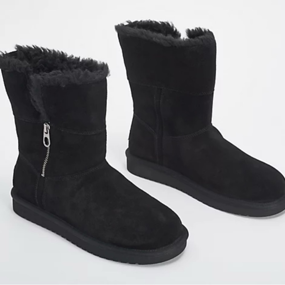 Kookaburra by Ugg Aribel Zip Up Suede Boots in Black Women’s Size 7